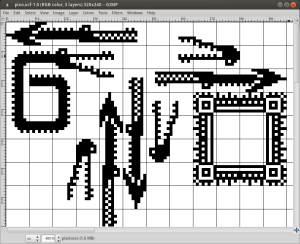 Drawing char-tiles on GIMP