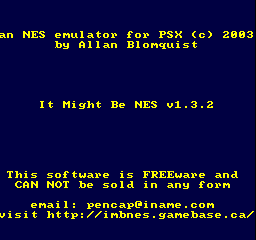 NES emulator for PSX