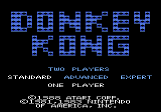 Atari 7800 Donkey Kong