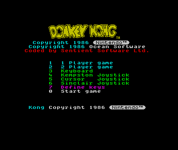 Spectrum Donkey Kong