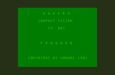 Compact Vision TV Boy - Frogger